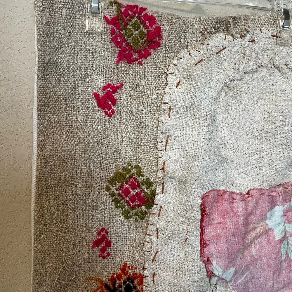 Anthropologie  Patchwork Textile Pillow Case